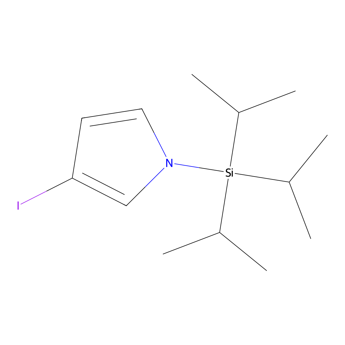 3-iodo-1-(triisopropylsilyl)-1H-pyrrole molecular structure, CAS 117270-91-4