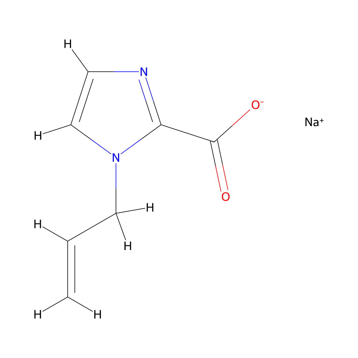 sodium 1-(prop-2-en-1-yl)-1H-imidazole-2-carboxylate molecular structure, CAS 1172703-11-5