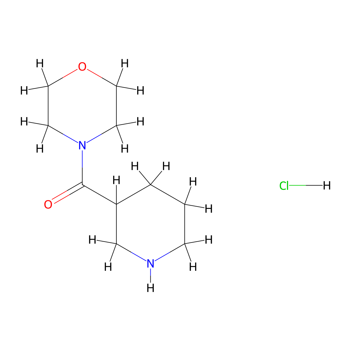 4-(Piperidine-3-carbonyl)morpholine hydrochloride molecular structure, CAS 1172703-44-4