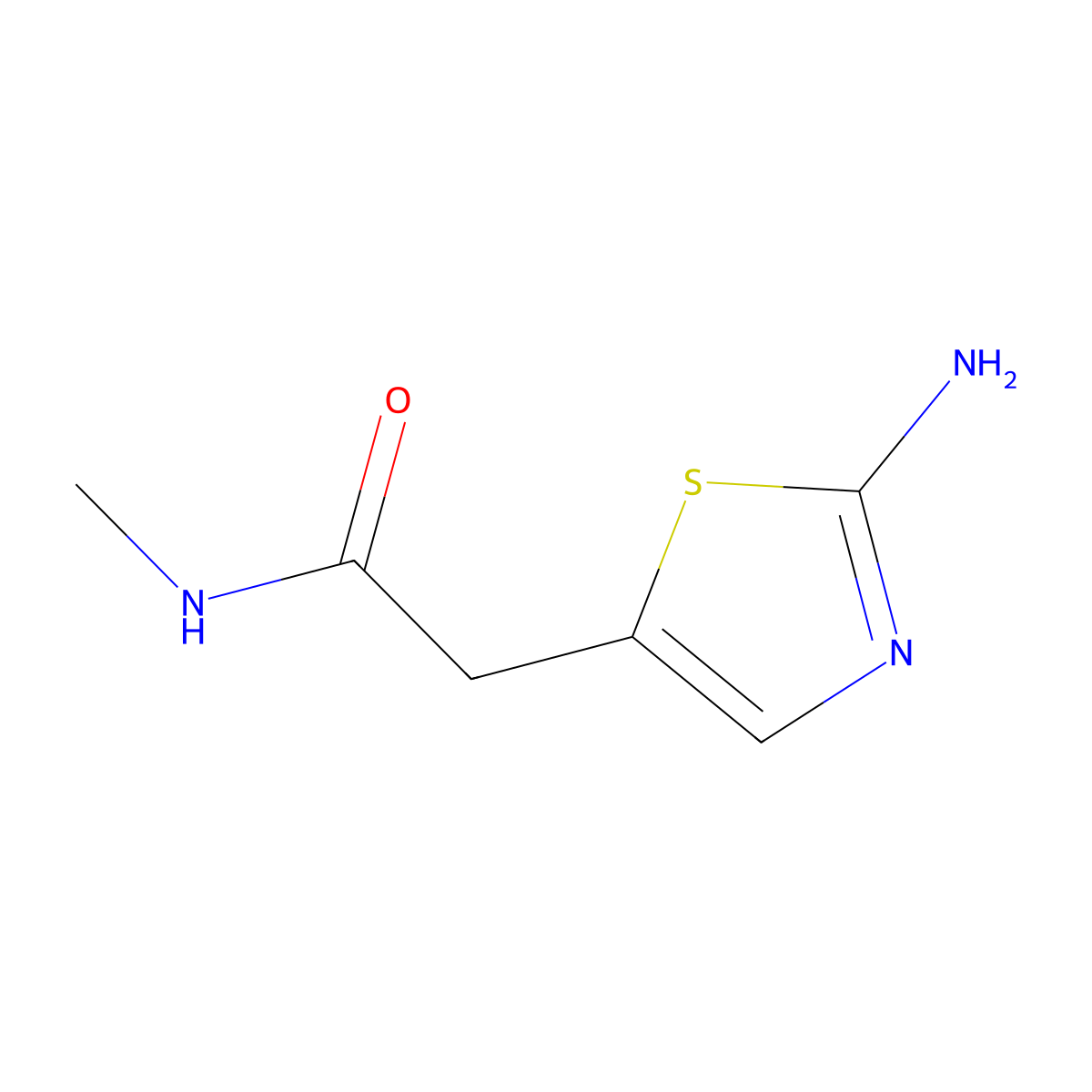 2-(2-Amino-1,3-thiazol-5-YL)-N-methylacetamide molecular structure, CAS 1172707-63-9