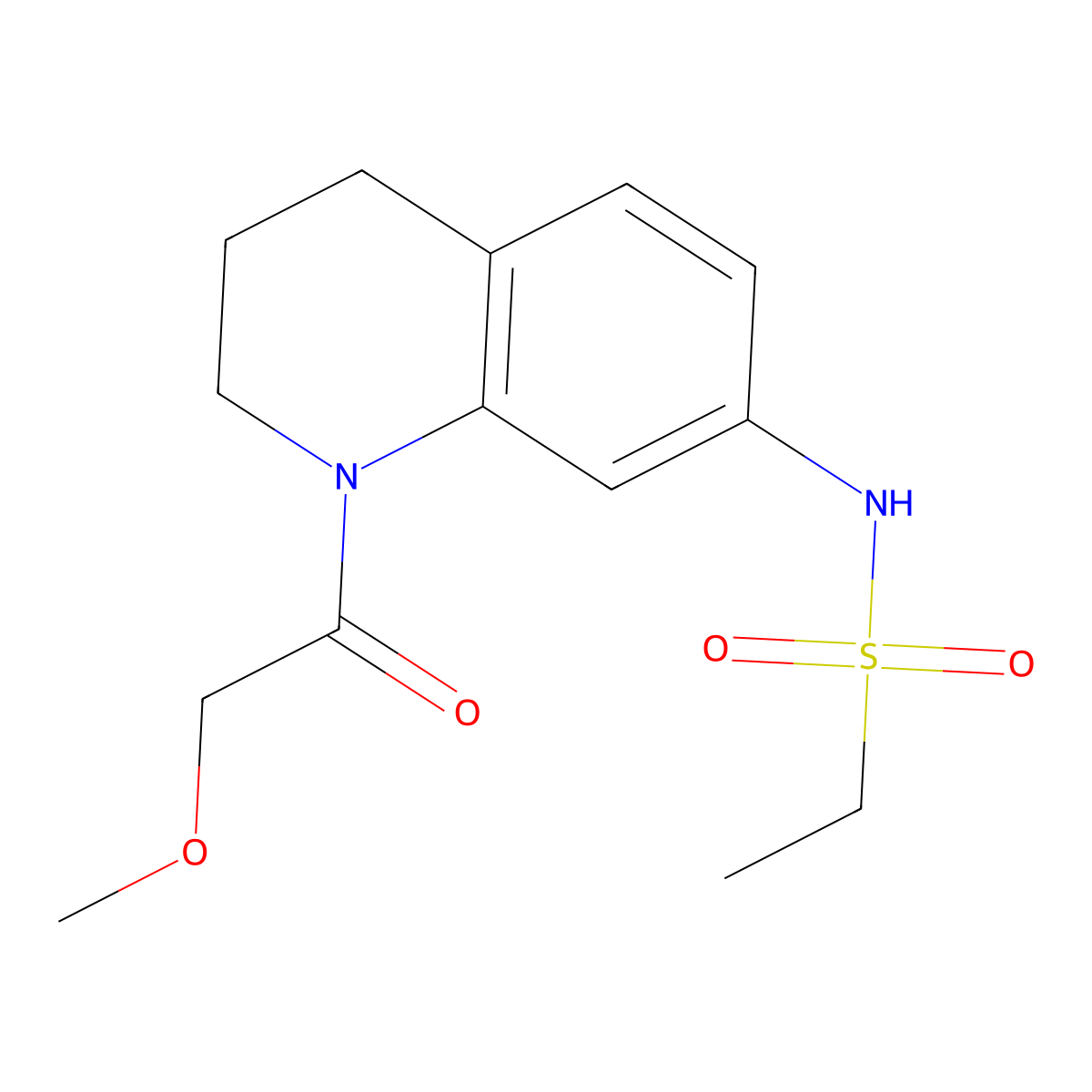 N-(1-(2-methoxyacetyl)-1,2,3,4-tetrahydroquinolin-7-yl)ethanesulfonamide molecular structure, CAS 1172710-77-8