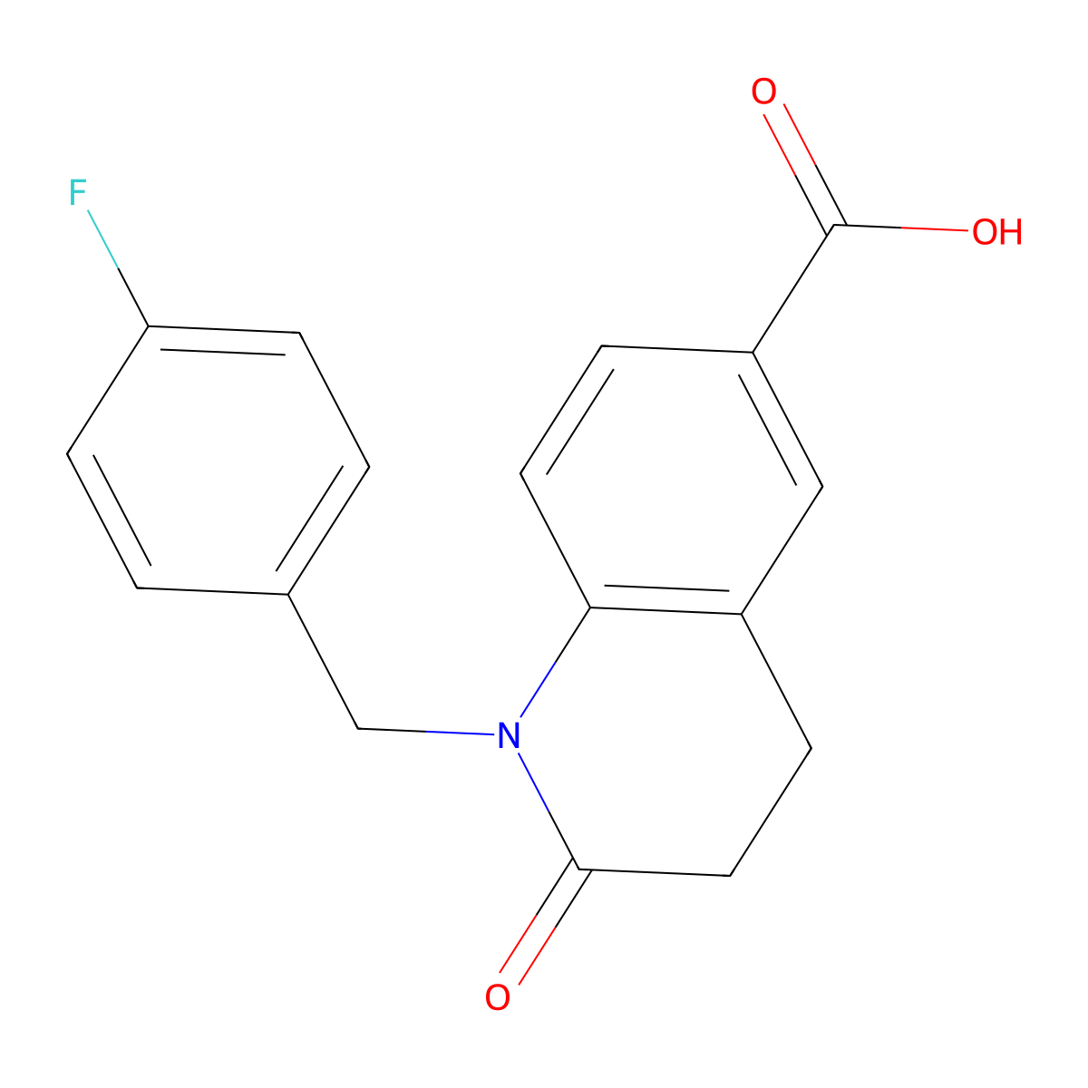 1-(4-Fluorobenzyl)-2-oxo-1,2,3,4-tetrahydroquinoline-6-carboxylic acid molecular structure, CAS 1172715-09-1