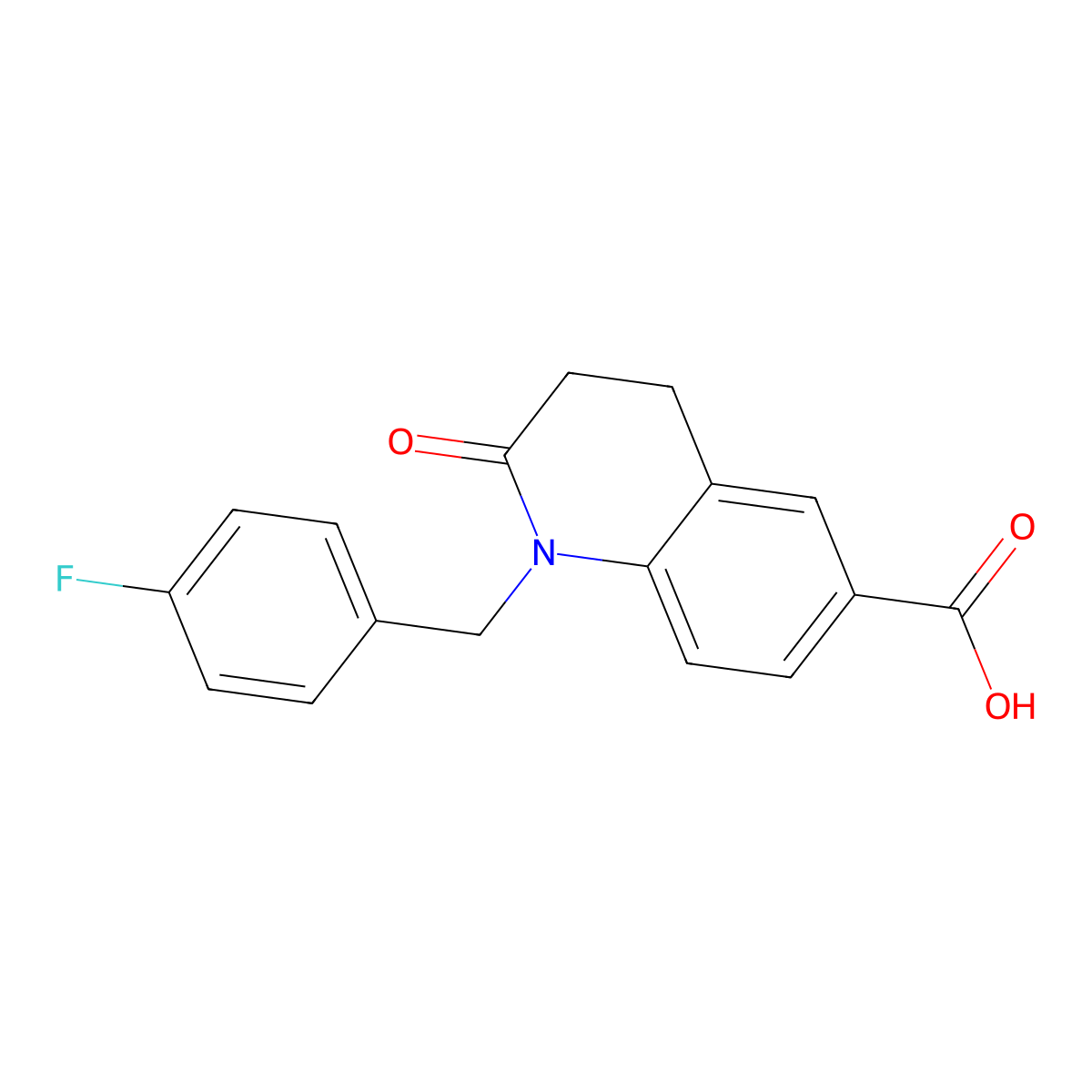 1-(4-Fluorobenzyl)-2-oxo-1,2,3,4-tetrahydroquinoline-6-carboxylic acid molecular structure, CAS 1172715-09-1