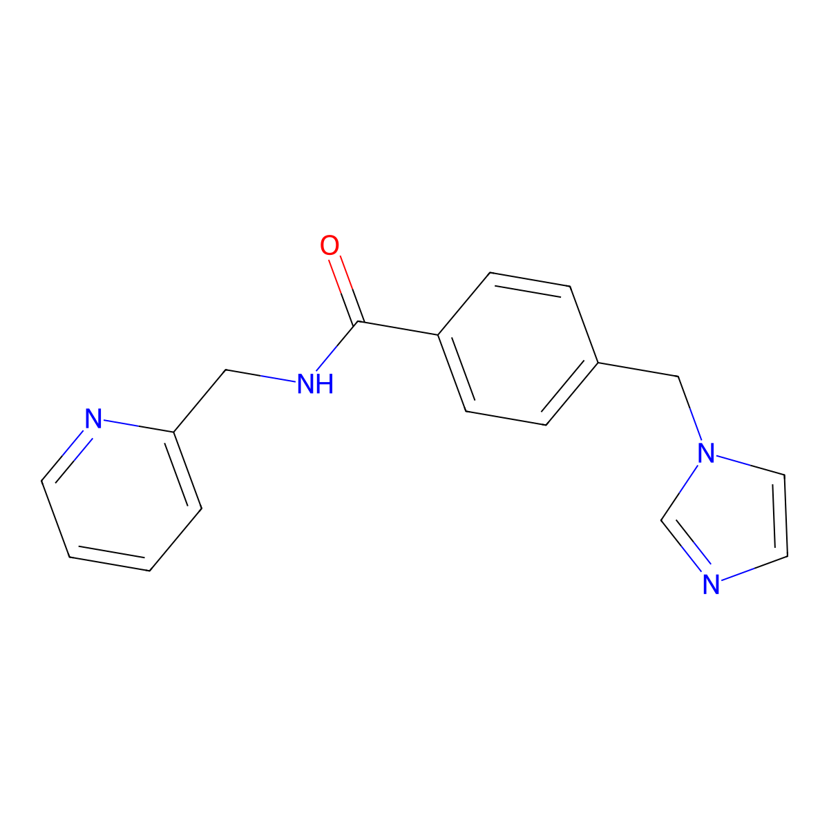 4-((1H-imidazol-1-yl)methyl)-N-(pyridin-2-ylmethyl)benzamide molecular structure, CAS 1172715-87-5