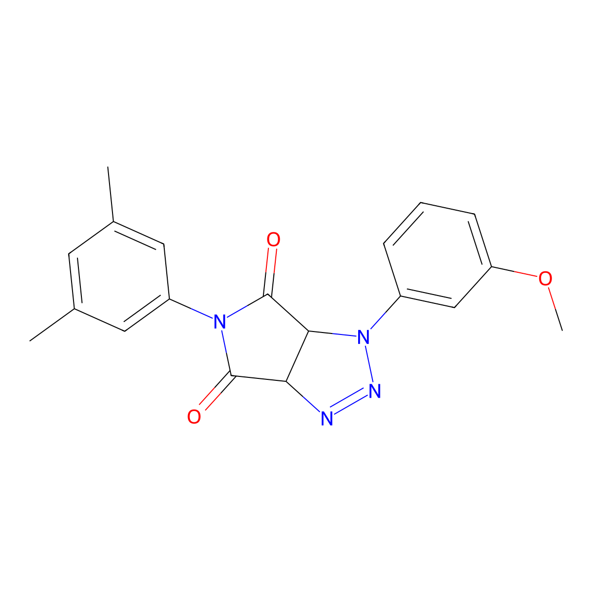 5-(3,5-dimethylphenyl)-1-(3-methoxyphenyl)-1H,3aH,4H,5H,6H,6aH-pyrrolo[3,4-d][1,2,3]triazole-4,6-dione molecular structure, CAS 1172717-47-3