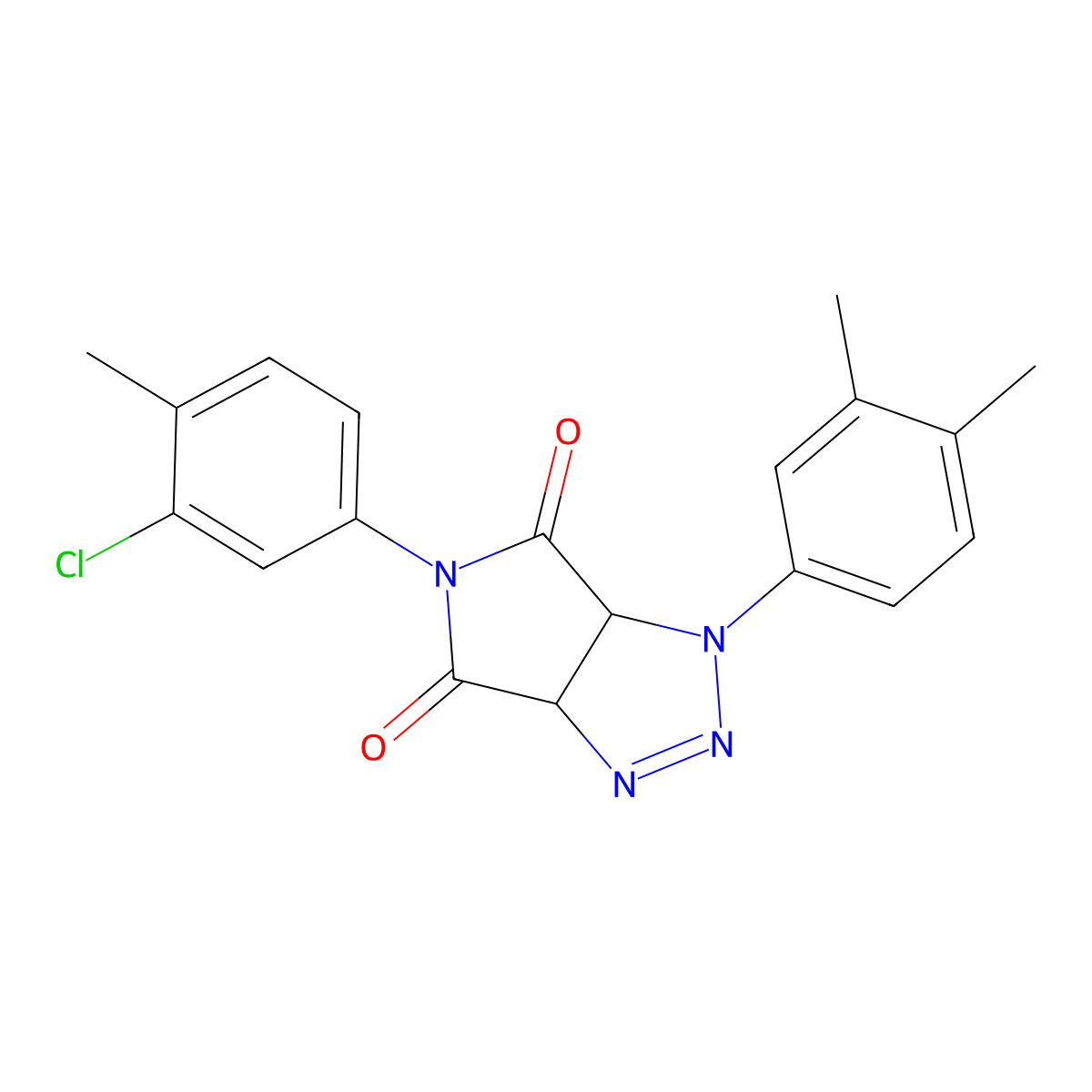 5-(3-chloro-4-methylphenyl)-1-(3,4-dimethylphenyl)-1,6a-dihydropyrrolo[3,4-d][1,2,3]triazole-4,6(3aH,5H)-dione molecular structure, CAS 1172723-10-2