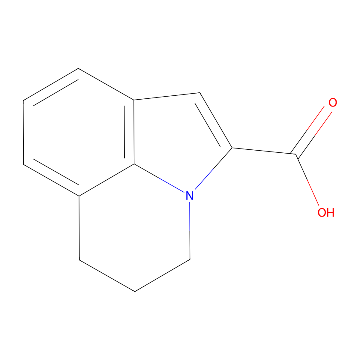 5,6-Dihydro-4H-pyrrolo[3,2,1-ij]quinoline-2-carboxylic acid molecular structure, CAS 117273-45-7