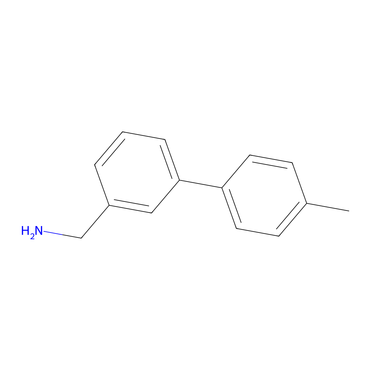 [3-(4-Methylphenyl)phenyl]methanamine molecular structure, CAS 1172734-42-7
