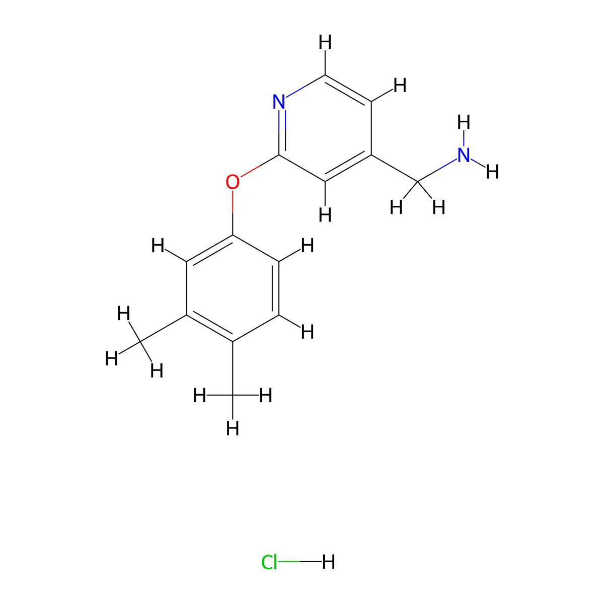 [2-(3,4-Dimethylphenoxy)pyridin-4-yl]methanamine hydrochloride molecular structure, CAS 1172735-47-5