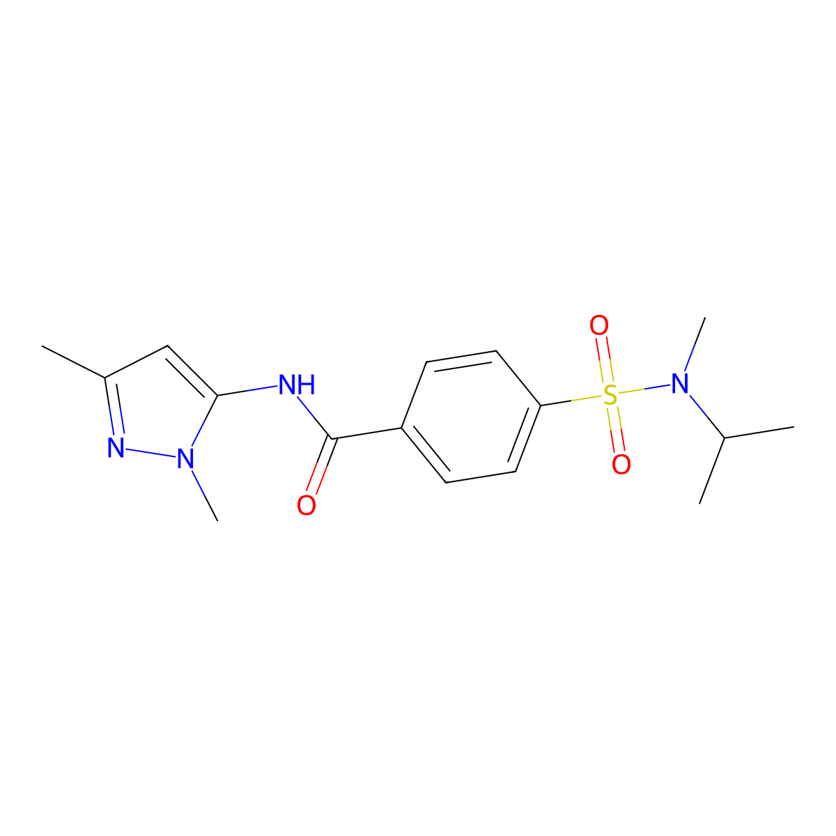 N-(1,3-dimethyl-1H-pyrazol-5-yl)-4-(N-isopropyl-N-methylsulfamoyl)benzamide molecular structure, CAS 1172740-76-9