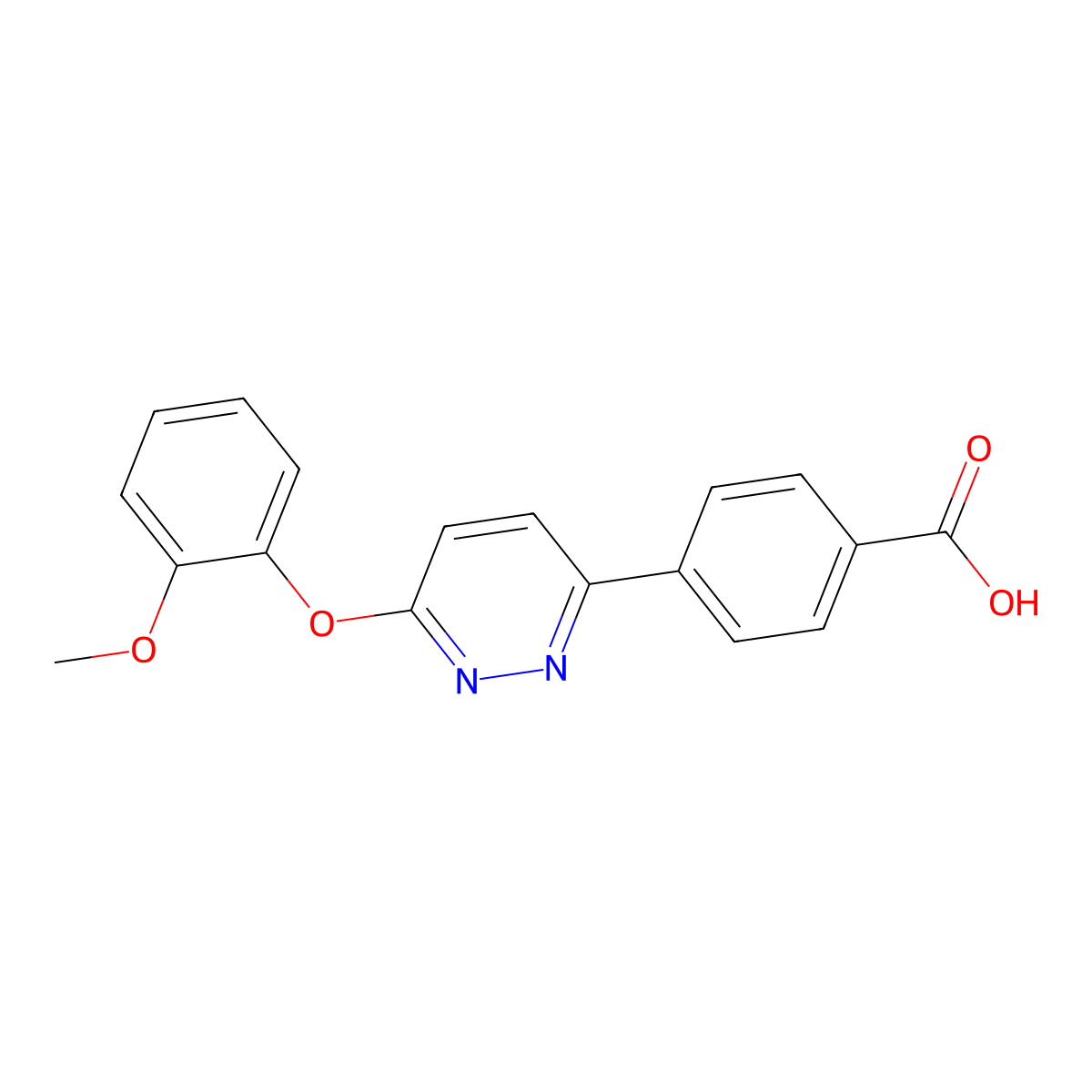 4-[6-(2-Methoxyphenoxy)pyridazin-3-yl]benzoic acid molecular structure, CAS 1172741-47-7