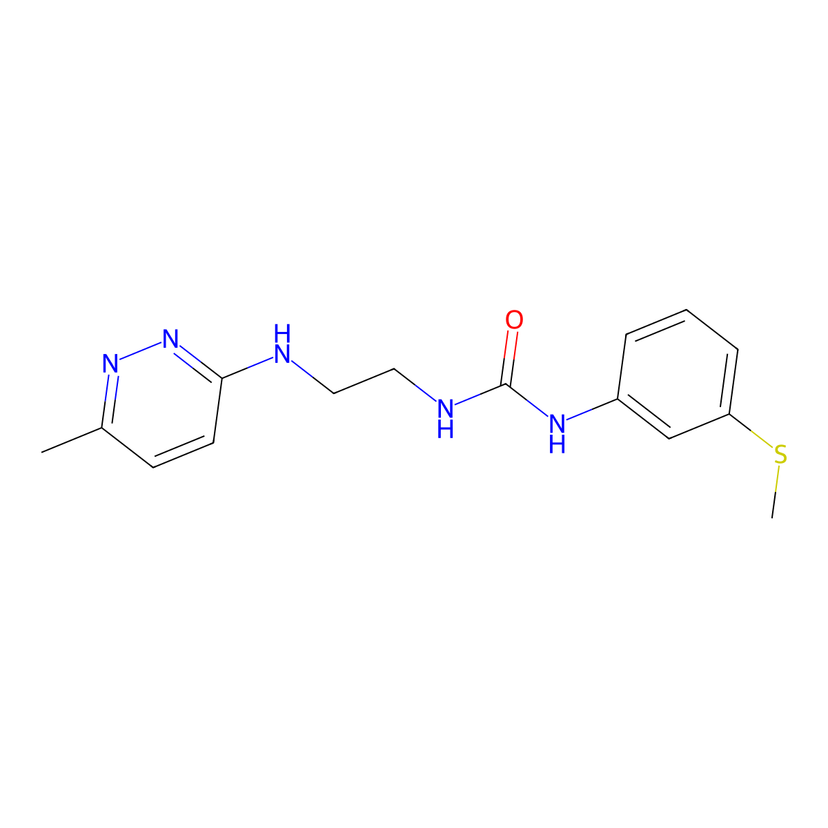 1-(2-((6-Methylpyridazin-3-yl)amino)ethyl)-3-(3-(methylthio)phenyl)urea molecular structure, CAS 1172744-47-6