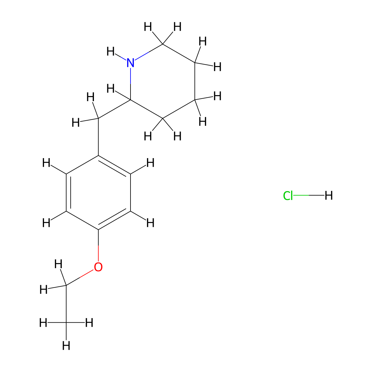 2-(4-Ethoxy-benzyl)-piperidine hydrochloride molecular structure, CAS 1172745-81-1