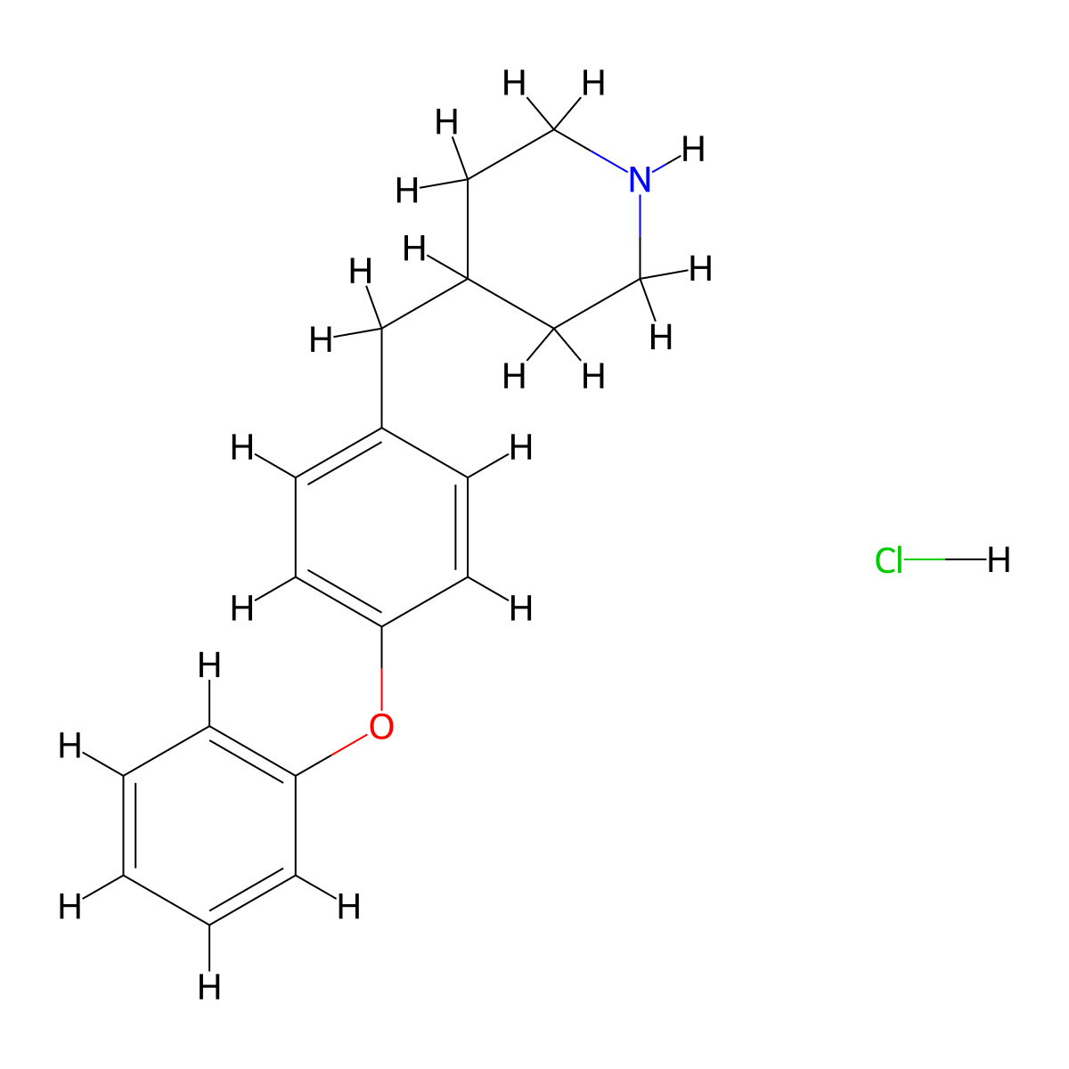 4-(4-Phenoxybenzyl)-Piperidine Hydrochloride molecular structure, CAS 1172749-25-5
