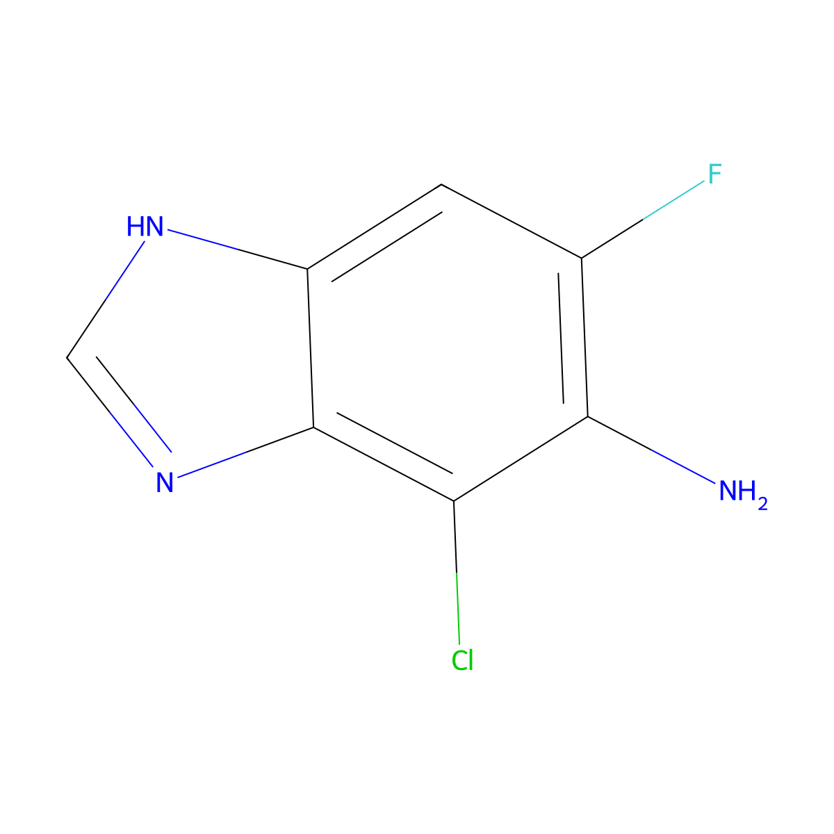4-Chloro-6-fluoro-1H-benzimidazol-5-amine molecular structure, CAS 117275-51-1