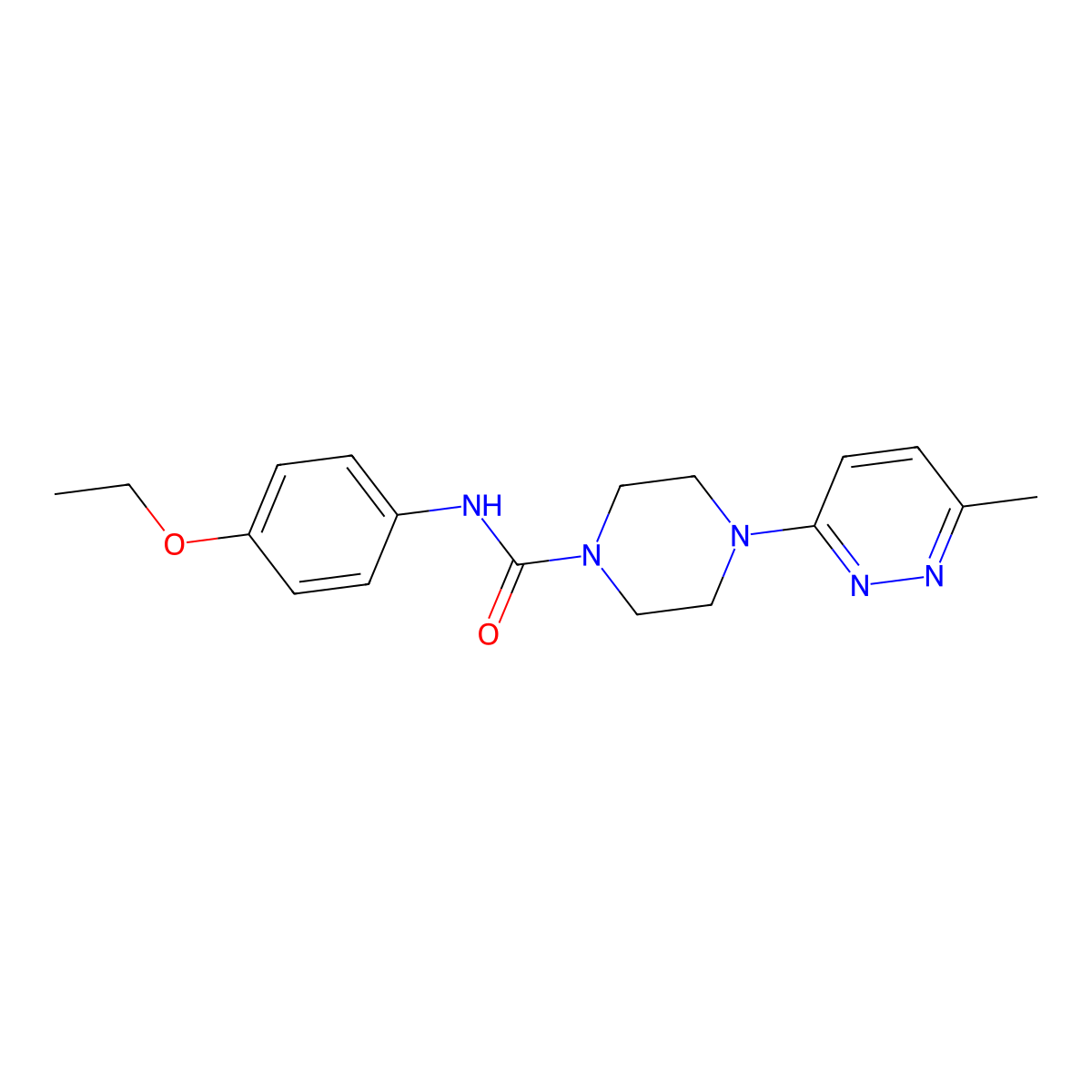 N-(4-ethoxyphenyl)-4-(6-methylpyridazin-3-yl)piperazine-1-carboxamide molecular structure, CAS 1172752-81-6
