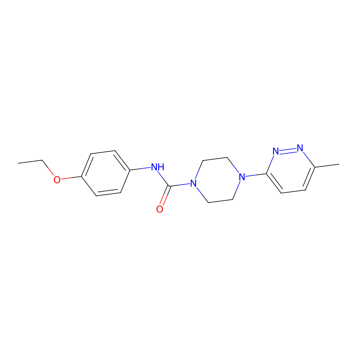 N-(4-ethoxyphenyl)-4-(6-methylpyridazin-3-yl)piperazine-1-carboxamide molecular structure, CAS 1172752-81-6