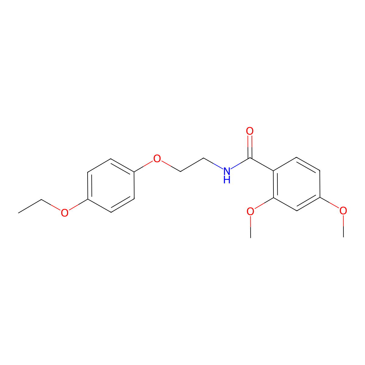 N-[2-(4-ethoxyphenoxy)ethyl]-2,4-dimethoxybenzamide molecular structure, CAS 1172753-96-6