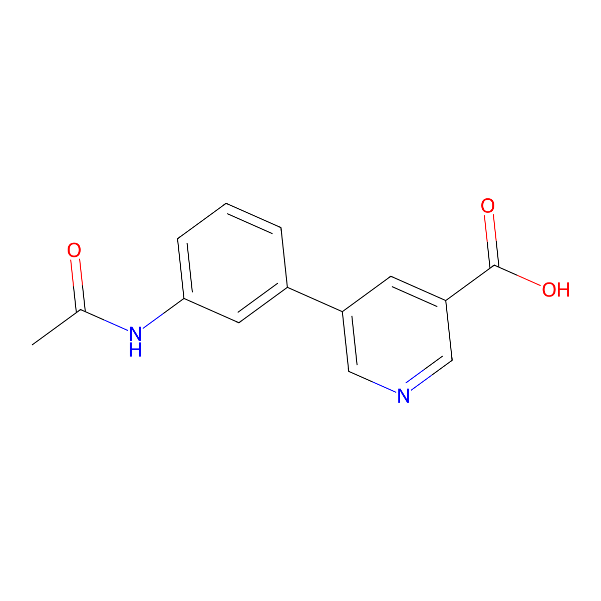 5-(3-Acetamidophenyl)pyridine-3-carboxylic acid molecular structure, CAS 1172758-47-2