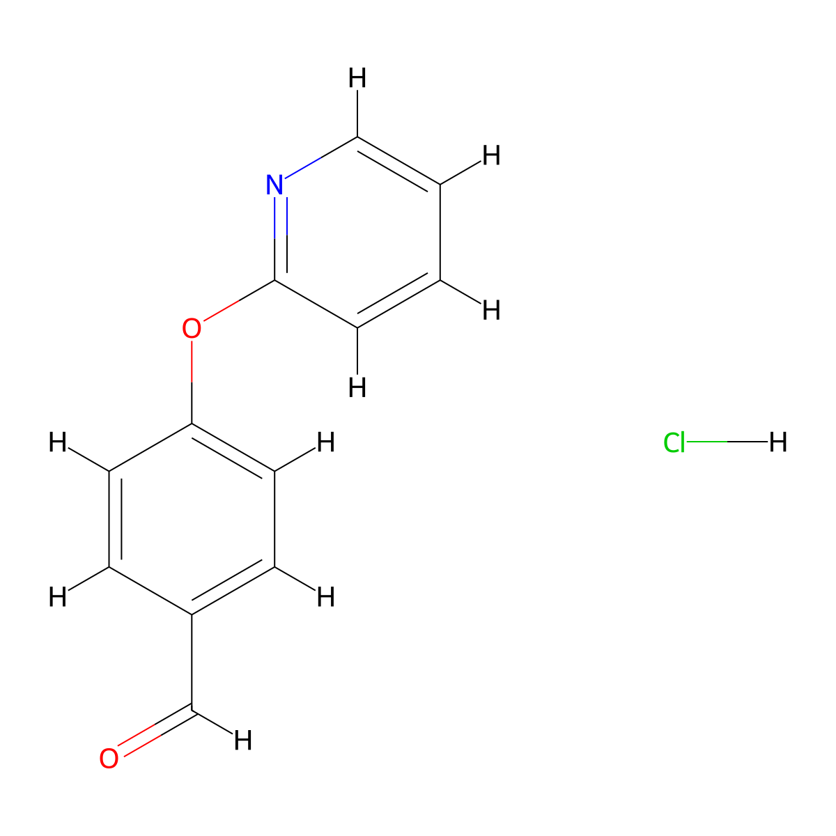 4-(Pyridin-2-yloxy)benzaldehyde hydrochloride molecular structure, CAS 1172759-99-7