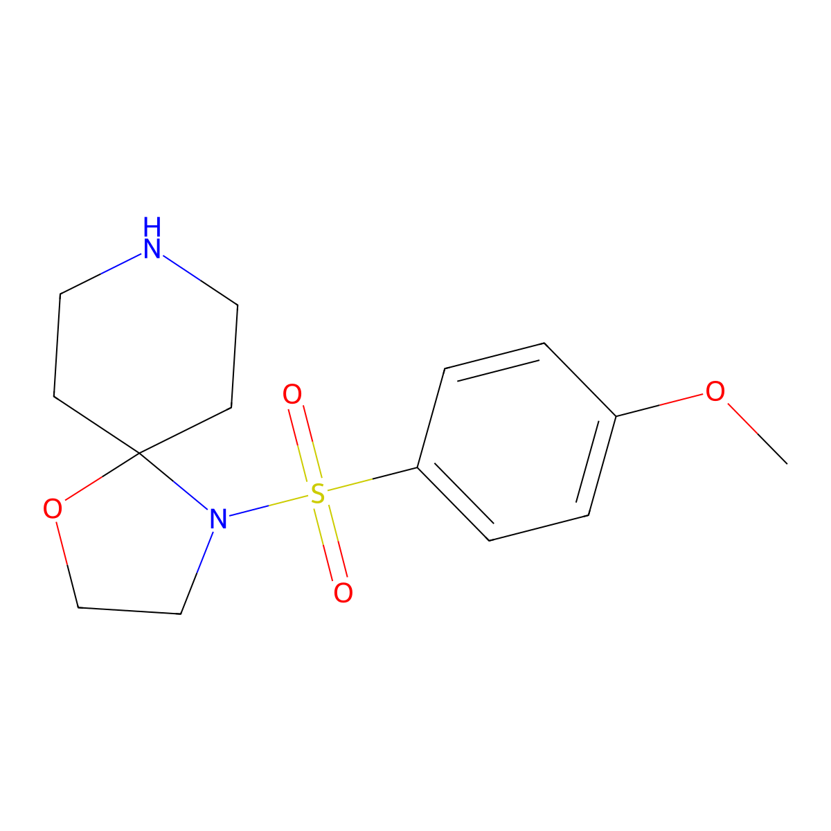 4-((4-Methoxyphenyl)sulfonyl)-1-oxa-4,8-diazaspiro[4.5]decane molecular structure, CAS 1172772-69-8