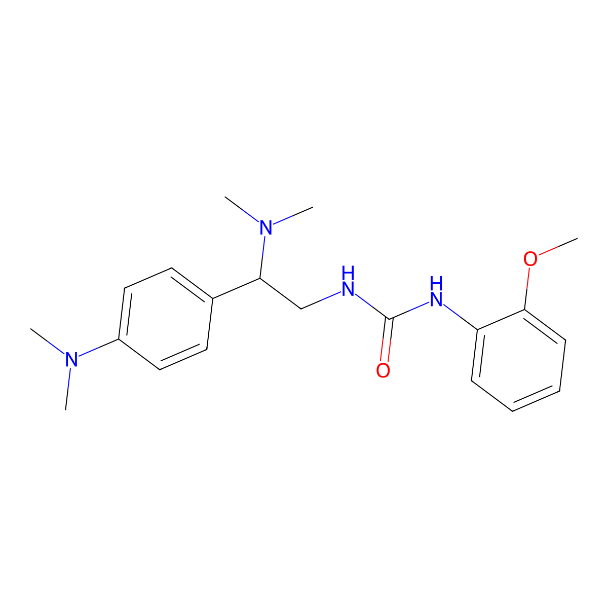 1-[2-(Dimethylamino)-2-[4-(dimethylamino)phenyl]ethyl]-3-(2-methoxyphenyl)urea molecular structure, CAS 1172777-35-3