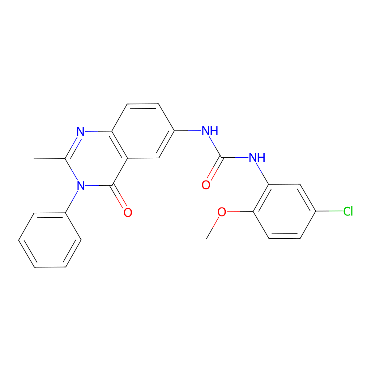 1-(5-Chloro-2-methoxyphenyl)-3-(2-methyl-4-oxo-3-phenyl-3,4-dihydroquinazolin-6-yl)urea molecular structure, CAS 1172784-73-4