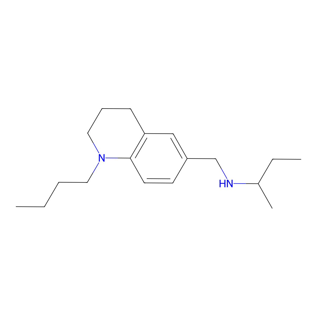 N-[(1-Butyl-1,2,3,4-tetrahydroquinolin-6-yl)methyl]butan-2-amine molecular structure, CAS 1172787-19-7