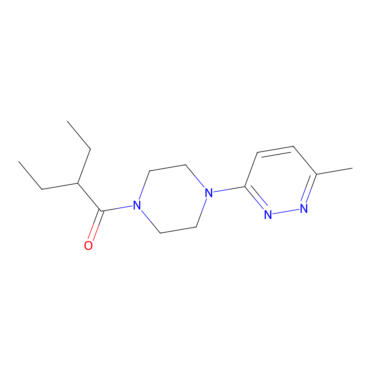 2-Ethyl-1-[4-(6-methylpyridazin-3-yl)piperazin-1-yl]butan-1-one molecular structure, CAS 1172787-41-5