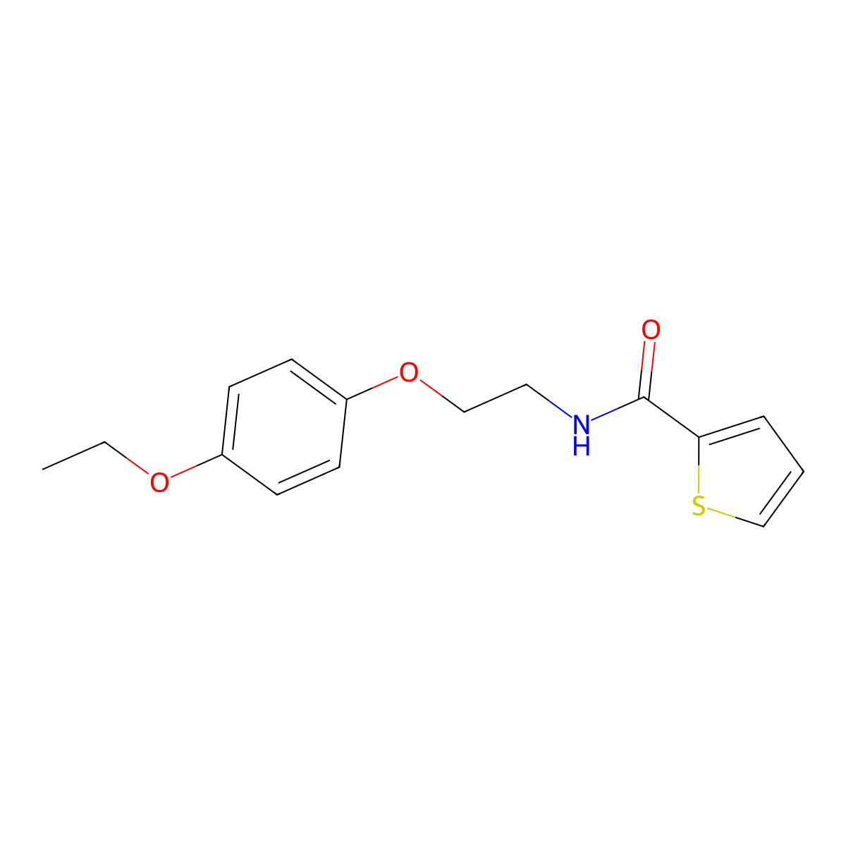 N-[2-(4-ethoxyphenoxy)ethyl]thiophene-2-carboxamide molecular structure, CAS 1172790-32-7