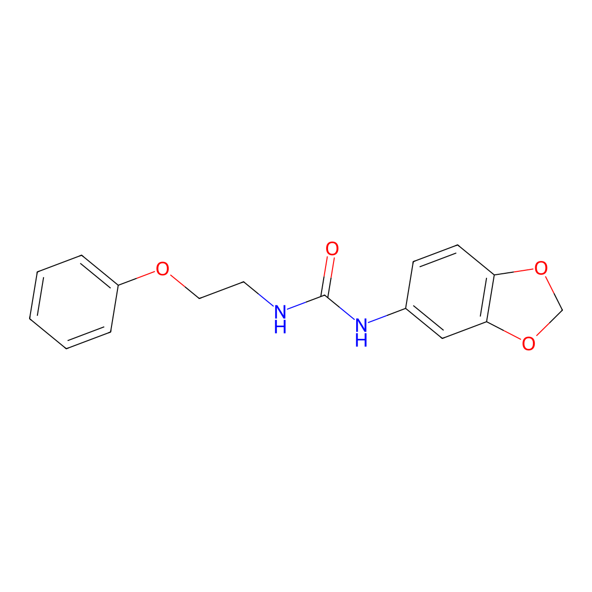 1-(Benzo[d][1,3]dioxol-5-yl)-3-(2-phenoxyethyl)urea molecular structure, CAS 1172792-91-4
