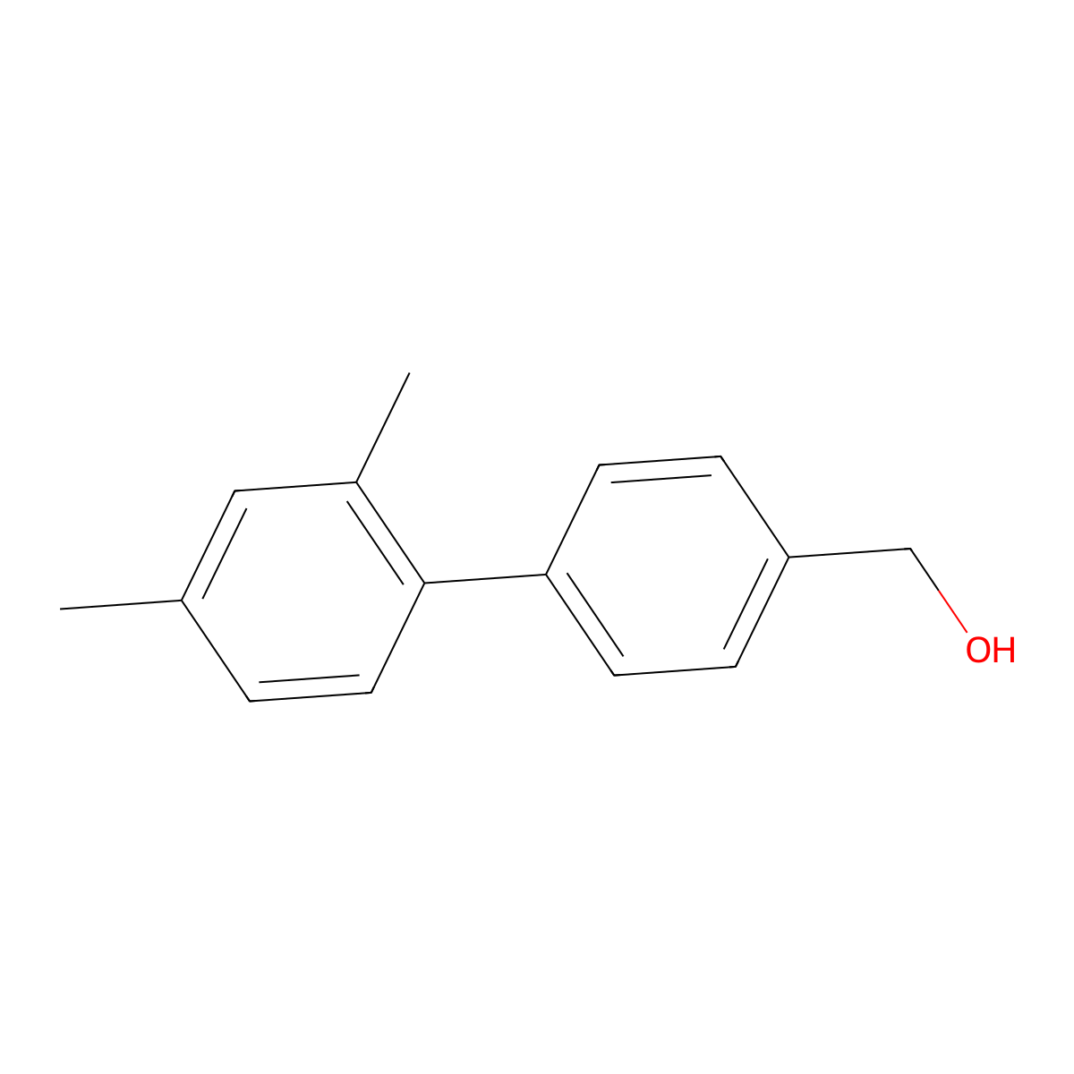 2',4'-Dimethyl[1,1'-biphenyl]-4-methanol molecular structure, CAS 1172793-31-5