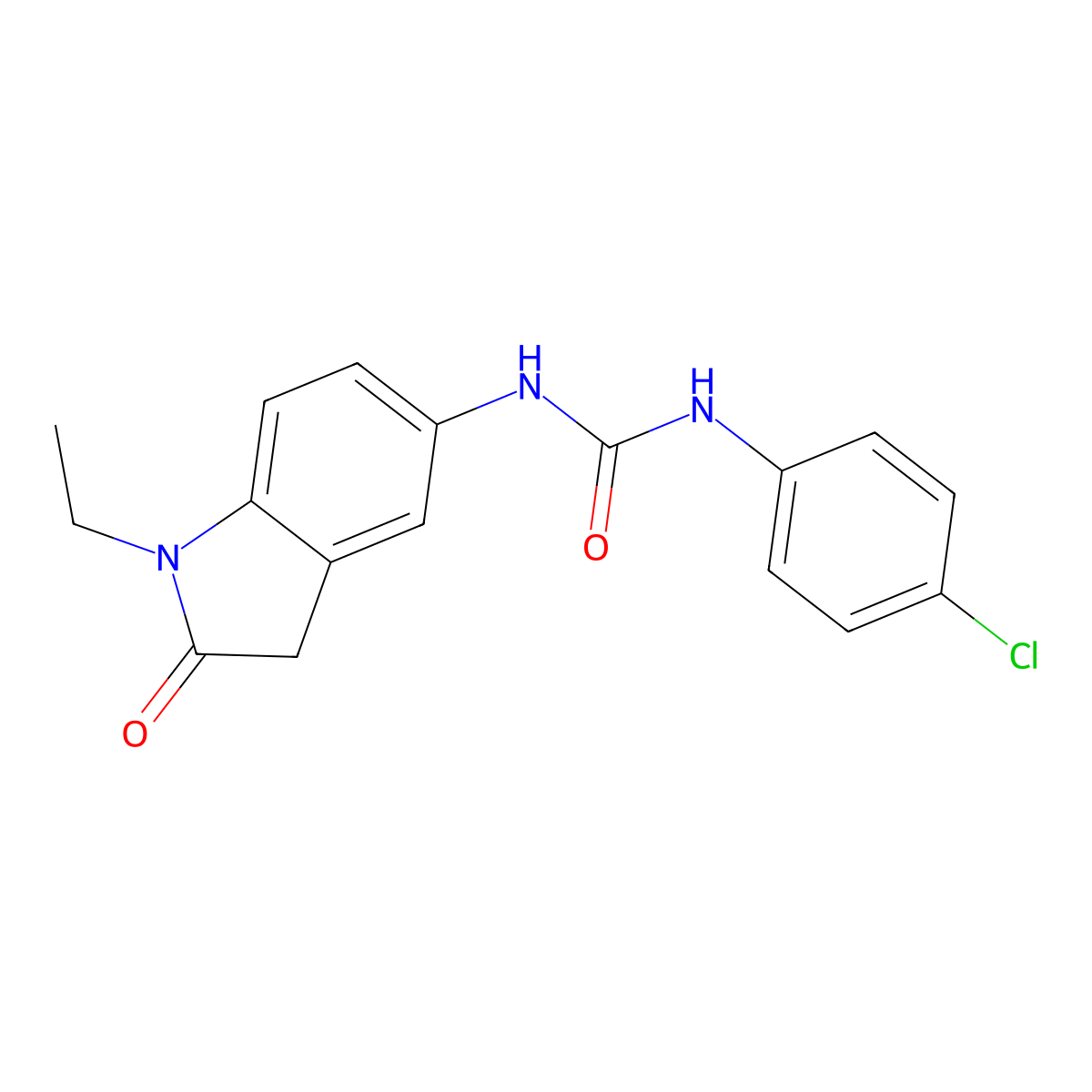 1-(4-Chlorophenyl)-3-(1-ethyl-2-oxoindolin-5-yl)urea molecular structure, CAS 1172794-96-5