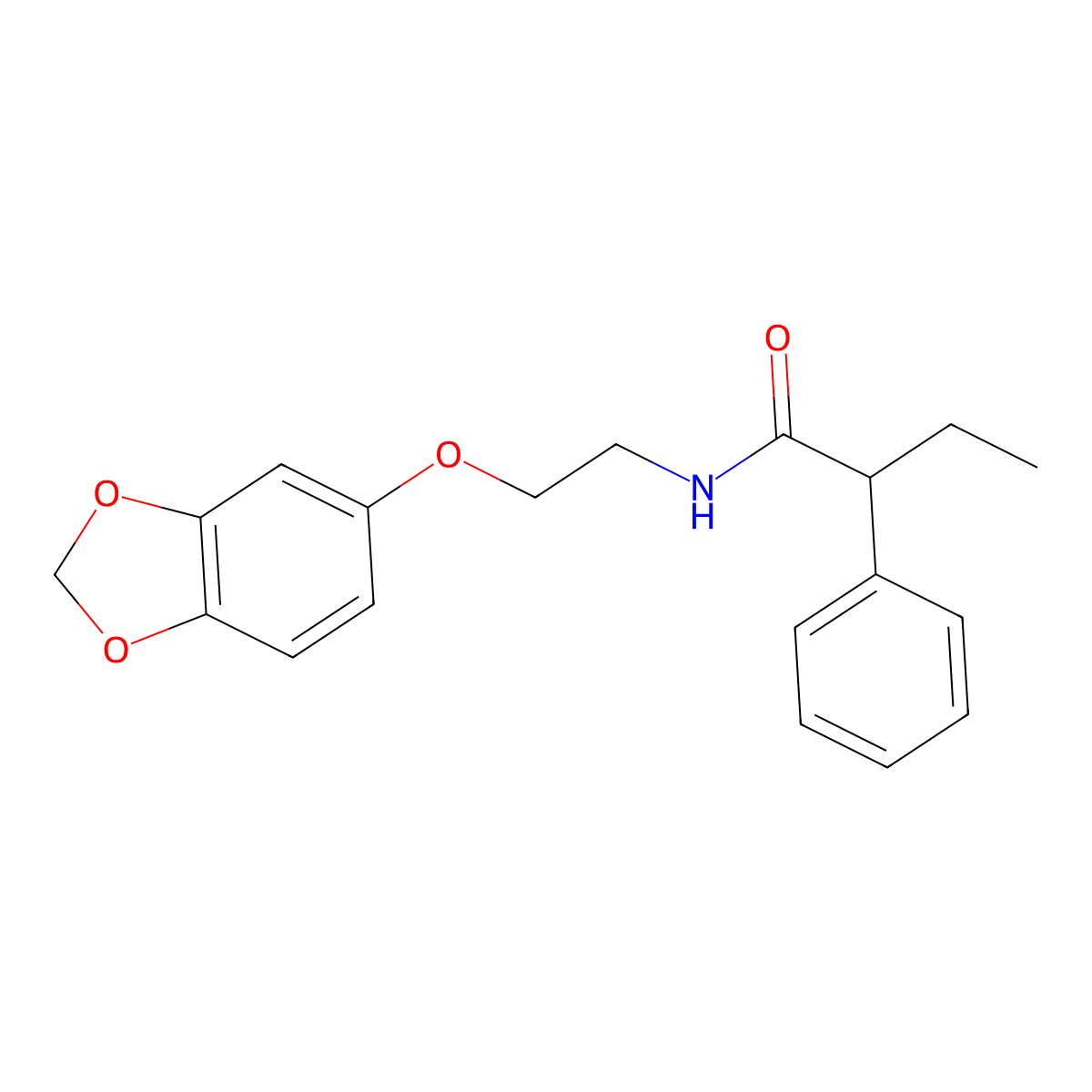 N-(2-(benzo[d][1,3]dioxol-5-yloxy)ethyl)-2-phenylbutanamide molecular structure, CAS 1172803-78-9