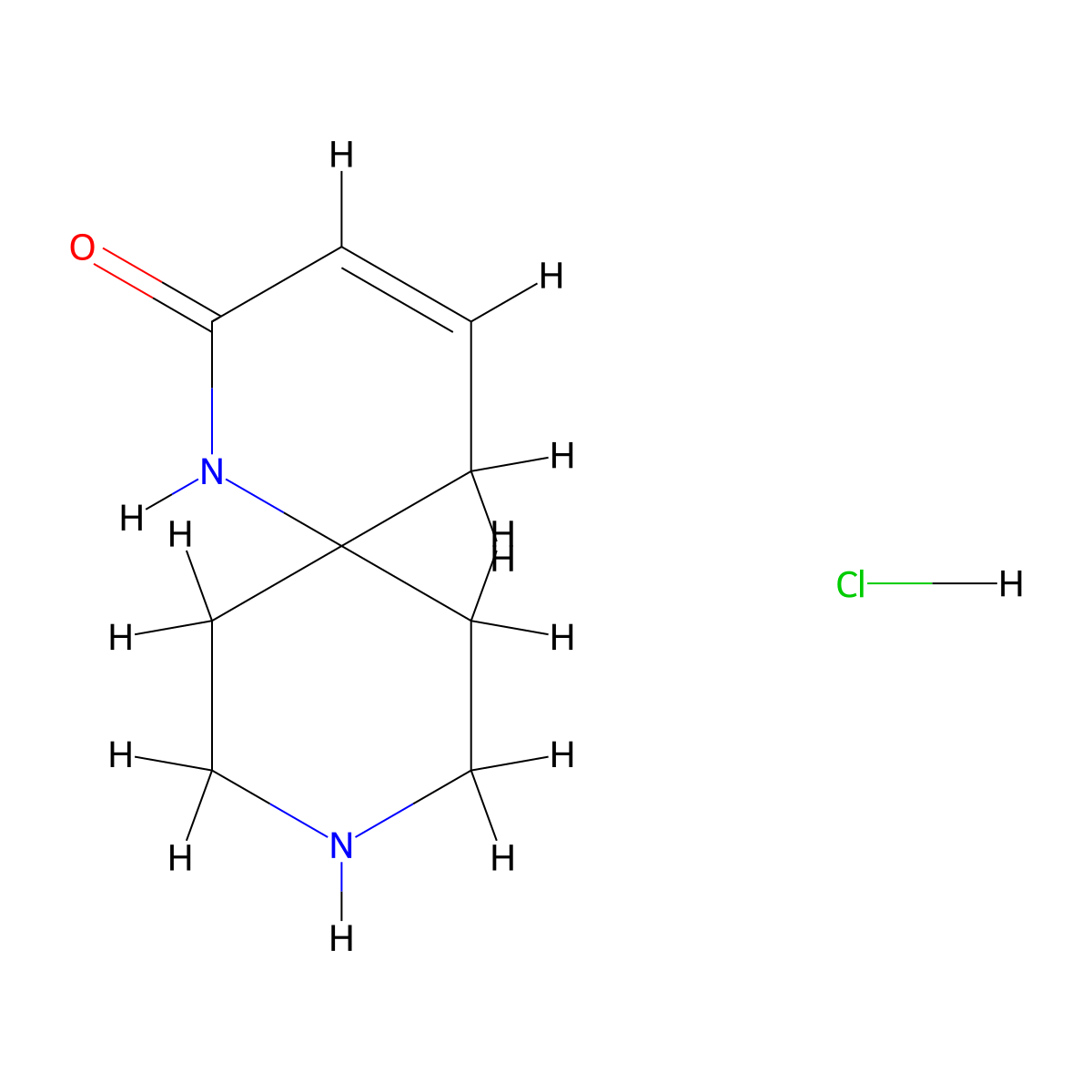 1,9-Diazaspiro[5.5]undec-3-en-2-one hydrochloride molecular structure, CAS 1172814-19-5