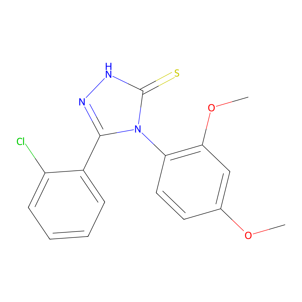5-(2-Chlorophenyl)-4-(2,4-dimethoxyphenyl)-4H-1,2,4-triazole-3-thiol molecular structure, CAS 1172816-79-3