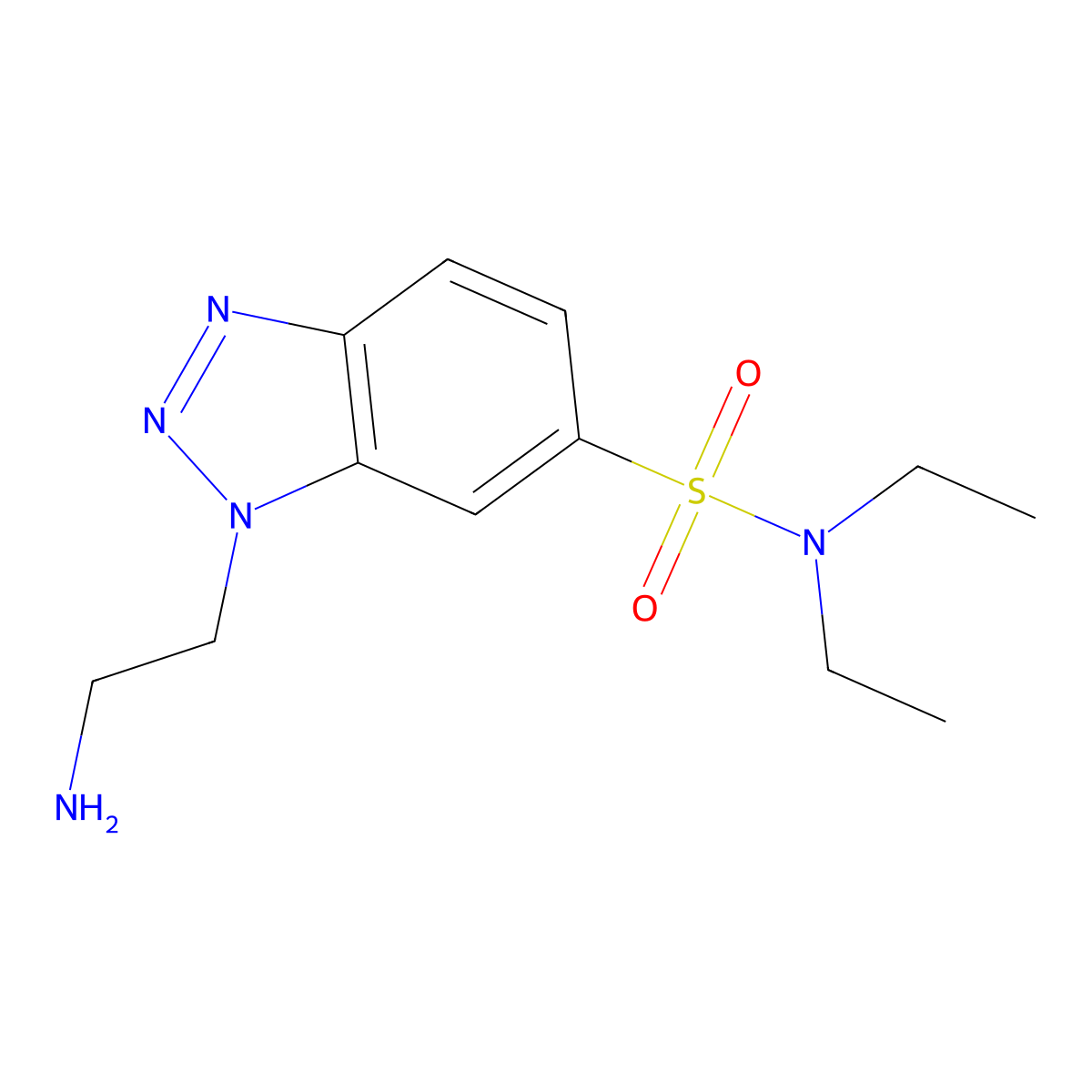 1-(2-Aminoethyl)-N,N-diethyl-1H-1,2,3-benzotriazole-6-sulfonamide molecular structure, CAS 1172828-53-3
