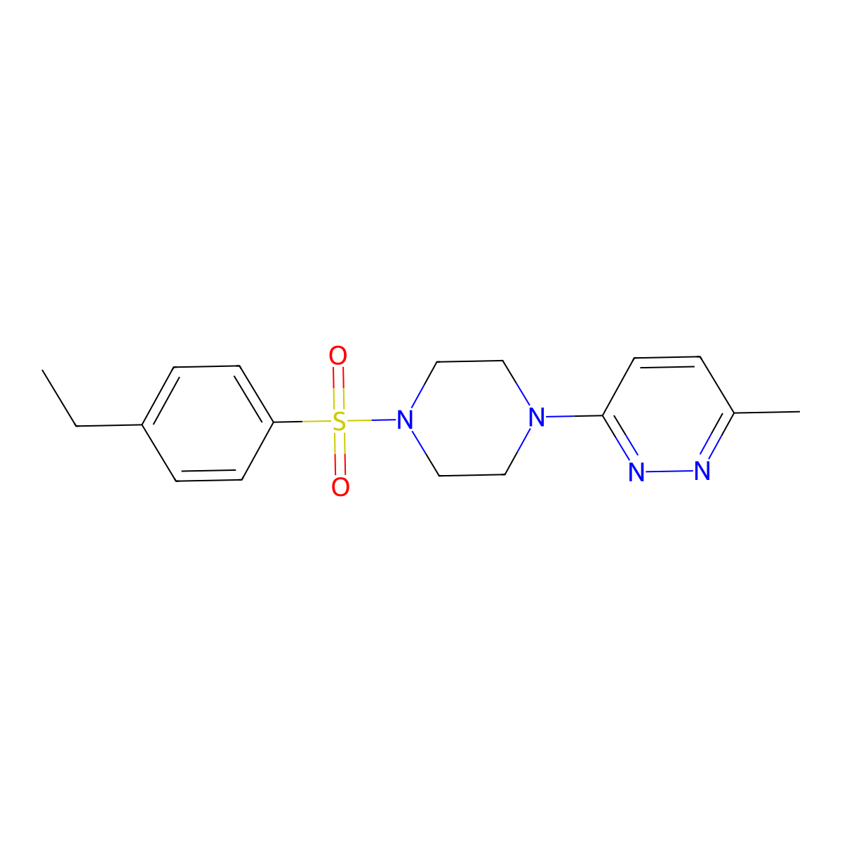 3-(4-((4-Ethylphenyl)sulfonyl)piperazin-1-yl)-6-methylpyridazine molecular structure, CAS 1172829-10-5