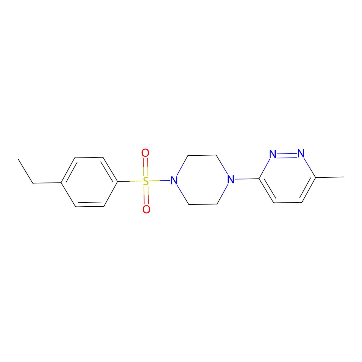 3-(4-((4-Ethylphenyl)sulfonyl)piperazin-1-yl)-6-methylpyridazine molecular structure, CAS 1172829-10-5