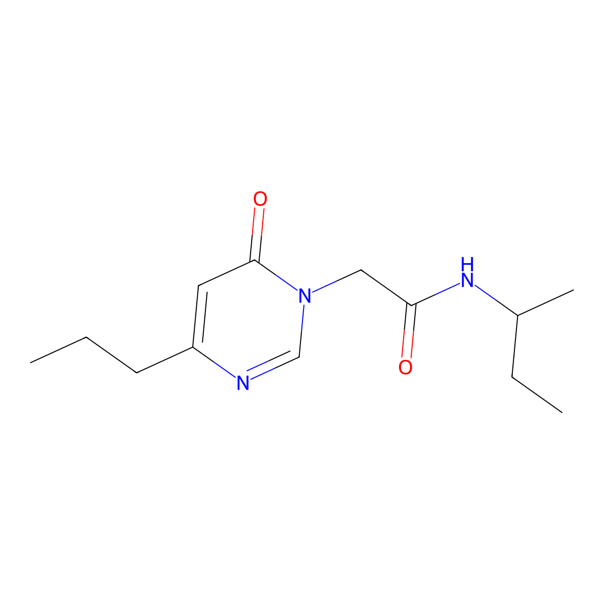 N-(sec-butyl)-2-(6-oxo-4-propylpyrimidin-1(6H)-yl)acetamide molecular structure, CAS 1172839-35-8