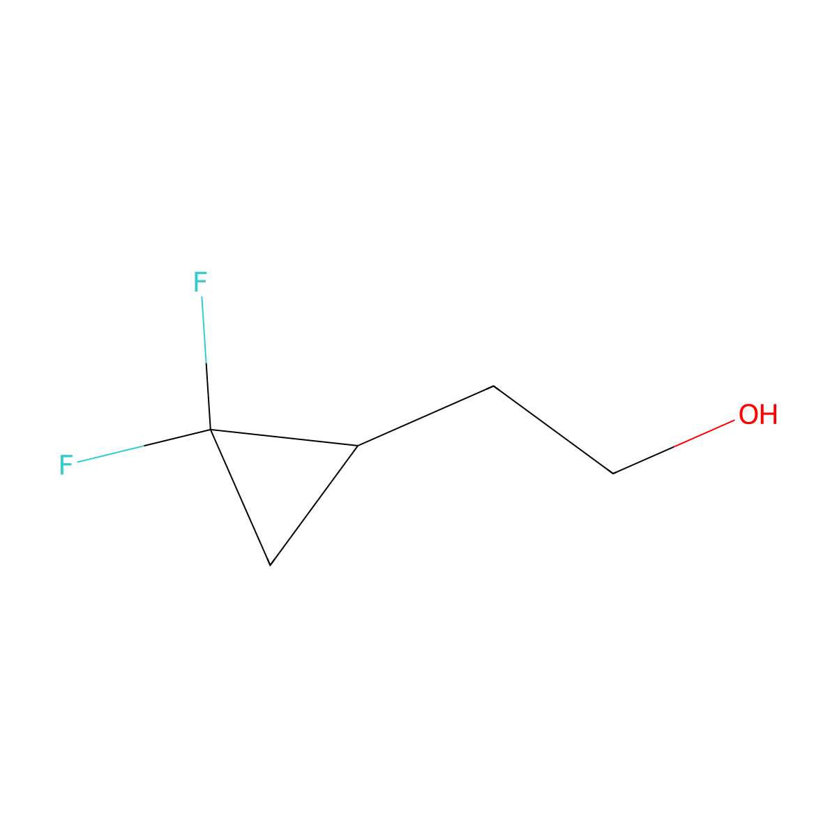 2-(2,2-Difluorocyclopropyl)ethanol molecular structure, CAS 117284-59-0