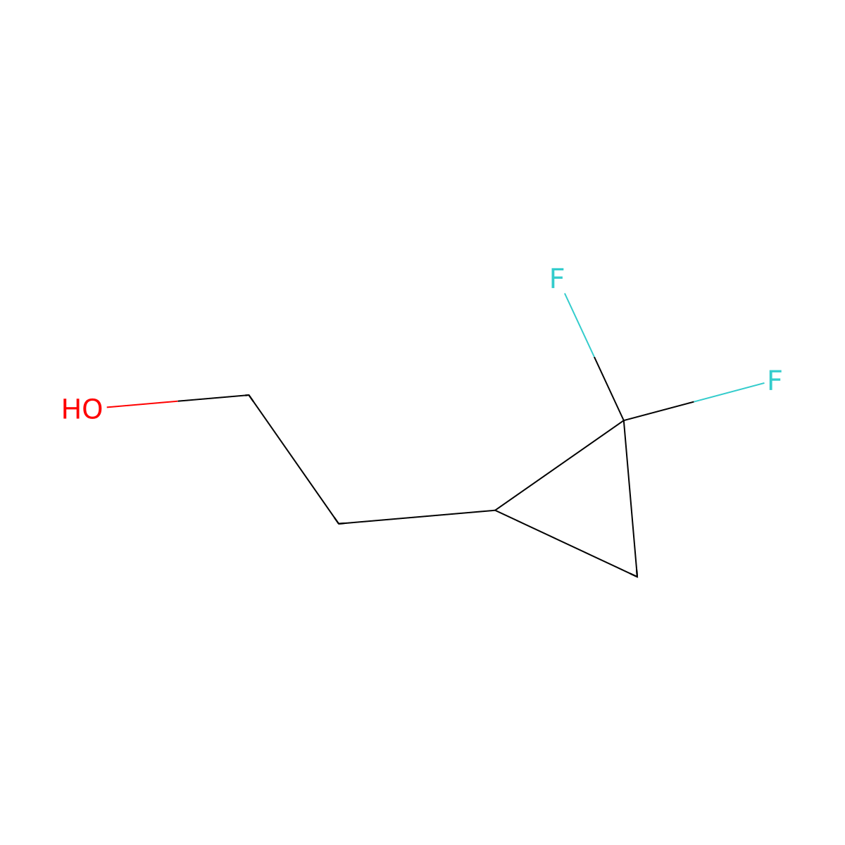 2-(2,2-Difluorocyclopropyl)ethanol molecular structure, CAS 117284-59-0