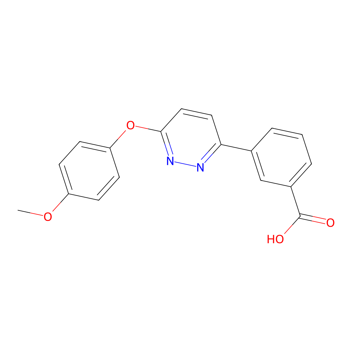 3-[6-(4-Methoxyphenoxy)pyridazin-3-yl]benzoic acid molecular structure, CAS 1172841-07-4