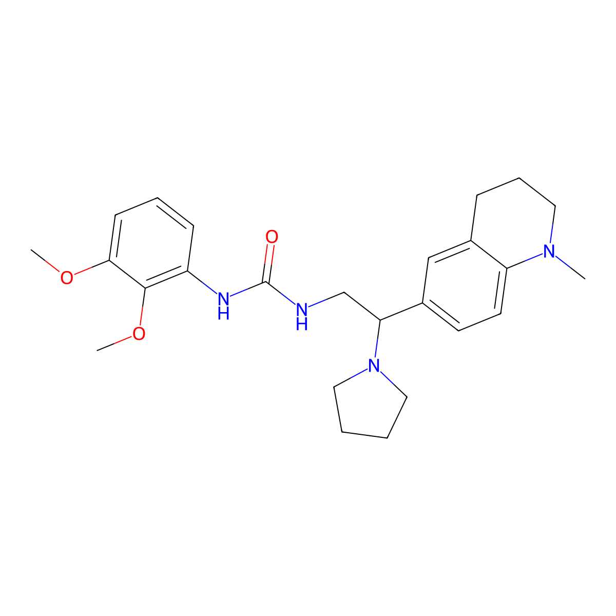 1-(2,3-Dimethoxyphenyl)-3-(2-(1-methyl-1,2,3,4-tetrahydroquinolin-6-yl)-2-(pyrrolidin-1-yl)ethyl)urea molecular structure, CAS 1172843-39-8