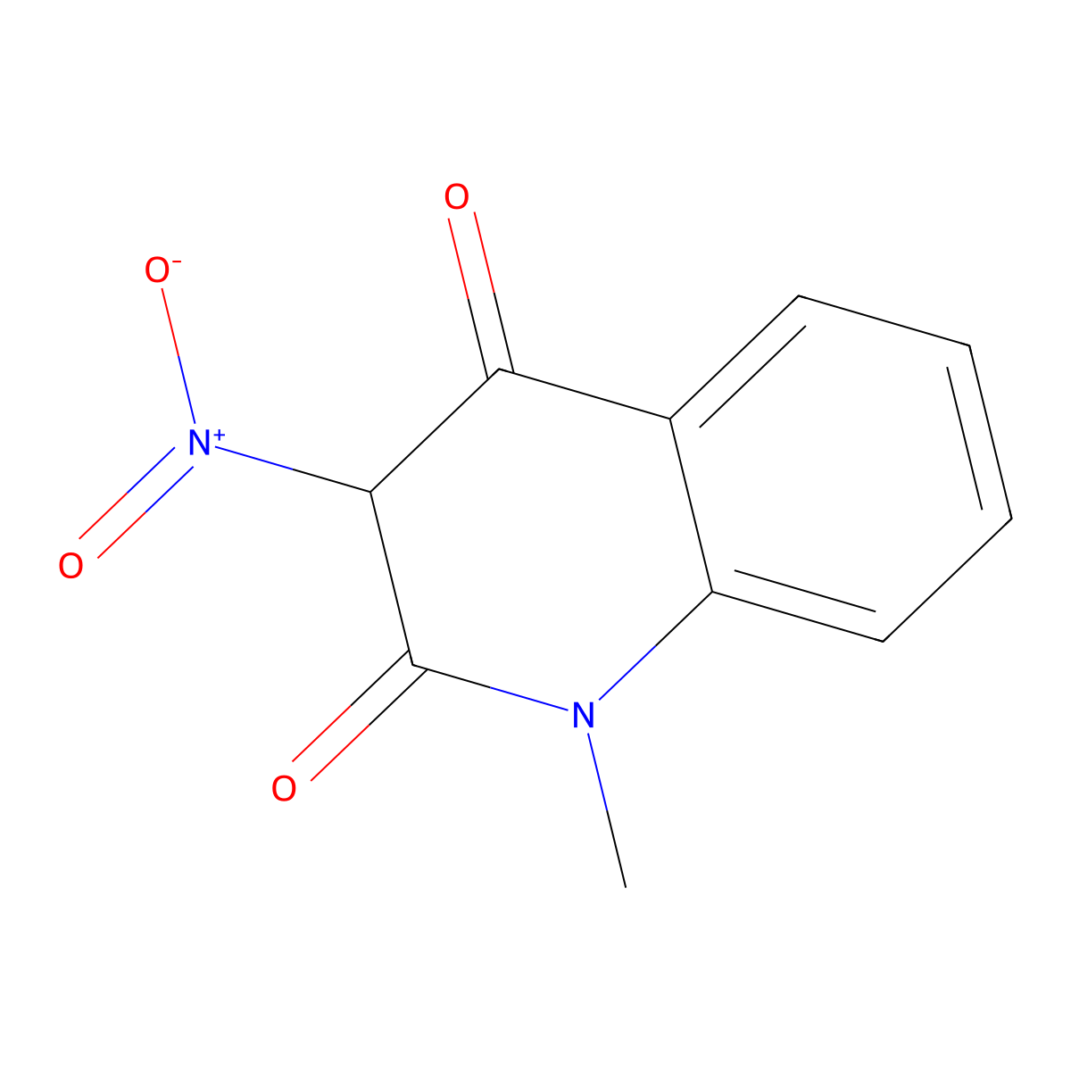 1-Methyl-3-nitro-1,2,3,4-tetrahydroquinoline-2,4-dione molecular structure, CAS 1172850-09-7
