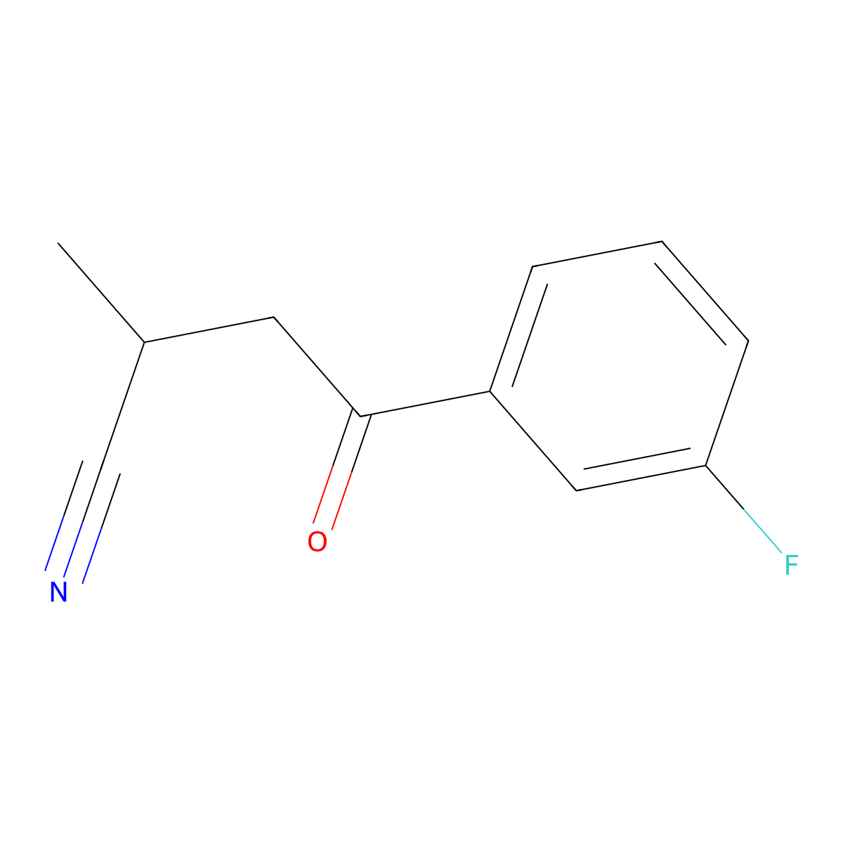 4-(3-Fluorophenyl)-2-methyl-4-oxobutanenitrile molecular structure, CAS 1172850-41-7