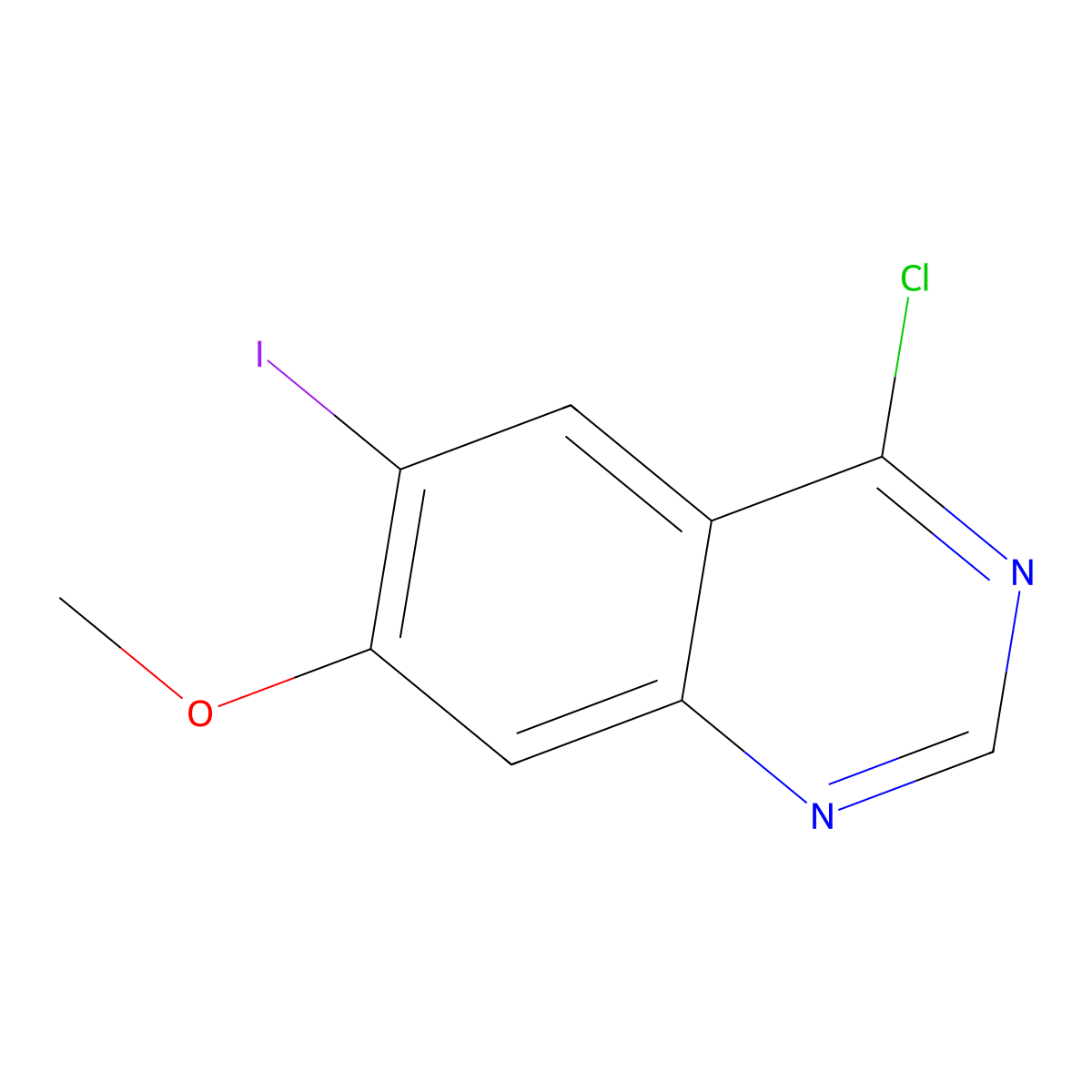 4-Chloro-6-iodo-7-methoxyquinazoline molecular structure, CAS 1172851-61-4