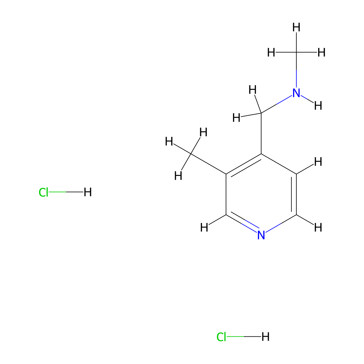 N-Methyl-1-(3-methyl-4-pyridinyl)methanamine dihydrochloride molecular structure, CAS 1172854-22-6