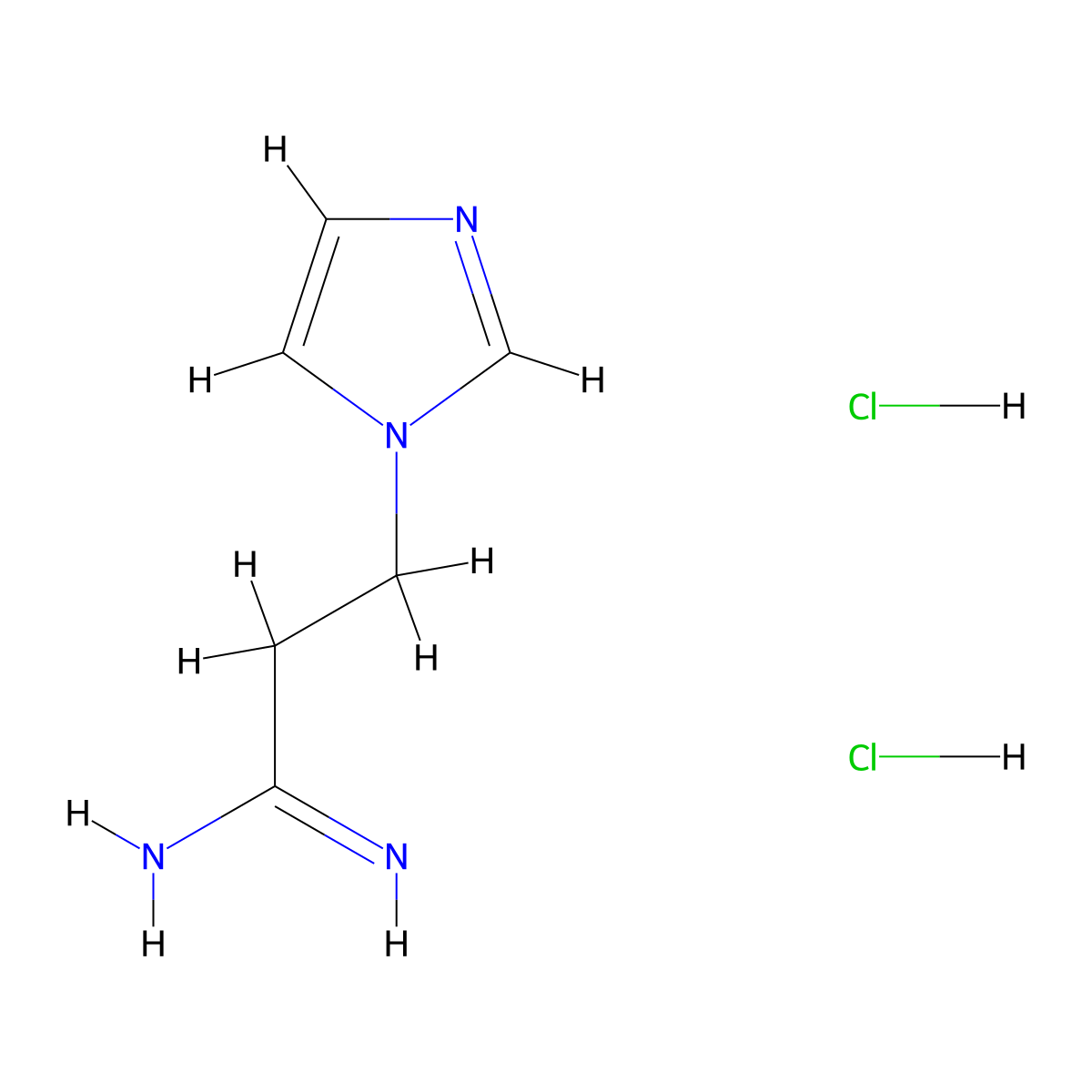 3-(1H-imidazol-1-yl)propanimidamide dihydrochloride molecular structure, CAS 1172866-14-6