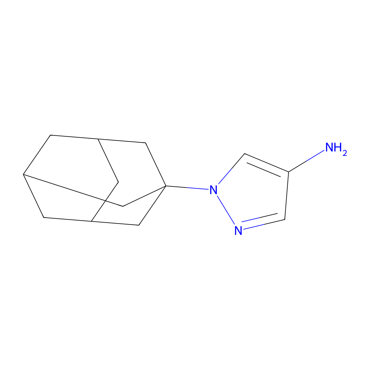 1-(1-adamantyl)-1H-pyrazol-4-amine molecular structure, CAS 1172870-54-0